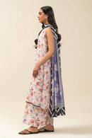 BT 3 PIECE PRINTED LAWN SUIT-SOFT FERN (UNSTITCHED)