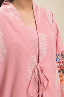 BT 2 PIECE EMBROIDERED SELF JACQUARD SUIT (PRET