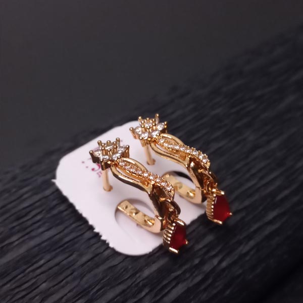 Red Stone Earring: