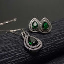 Emerald Green Earring & Necklace Set