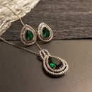 Emerald Green Earring & Necklace Set