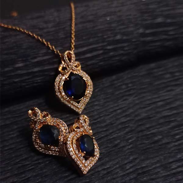 Azure Elegance Earring & Necklace Set