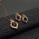 Azure Elegance Earring & Necklace Set