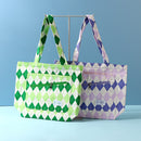 Delicate Rhomboid Plaid Series Rectangular Makeup Bag