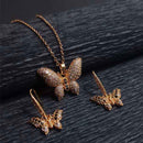 Golden Elegance Butterfly Earring & Necklace Set