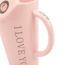 "I Love You" Ceramic Coffee Mug Pink | Tall Sipper Ceramic Mug with Straw ( Love )