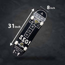 A to Z 31 inch Professional Skateboard With Grip Tape