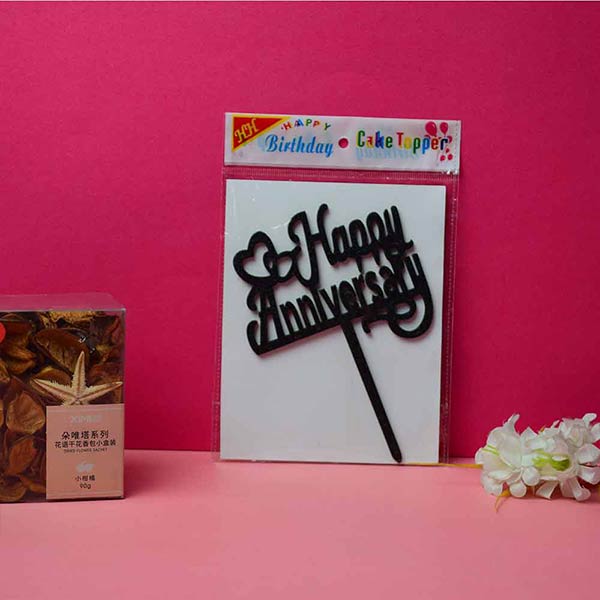 Happy Anniversary Cake Topper Party Decoration, For Wedding Lover.