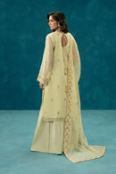 BT  4 PIECE EMBROIDERED COTTON NET SUIT-PETAL DUST (UNSTITCHED