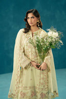 BT  4 PIECE EMBROIDERED COTTON NET SUIT-PETAL DUST (UNSTITCHED
