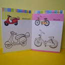 Transport and Vegetables Book for Girls and Boys. Learning Book For Kids.