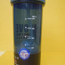 Plastic round protein shaker bottle cup with plastic blender mixing ball and straw for sports - multi color. ( Price for 1 piece)