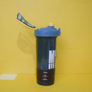 Plastic round protein shaker bottle cup with plastic blender mixing ball and straw for sports - multi color. ( Price for 1 piece)