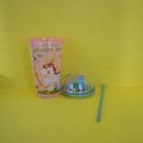 Unicorn Travel Double Wall Plastic Cup with Straw 550ml/18.5fl.oz. (Price For 1 Piece)