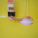 Plastic round protein shaker bottle cup with plastic blender mixing ball and straw for sports - multi color. ( Price for 1 piece)