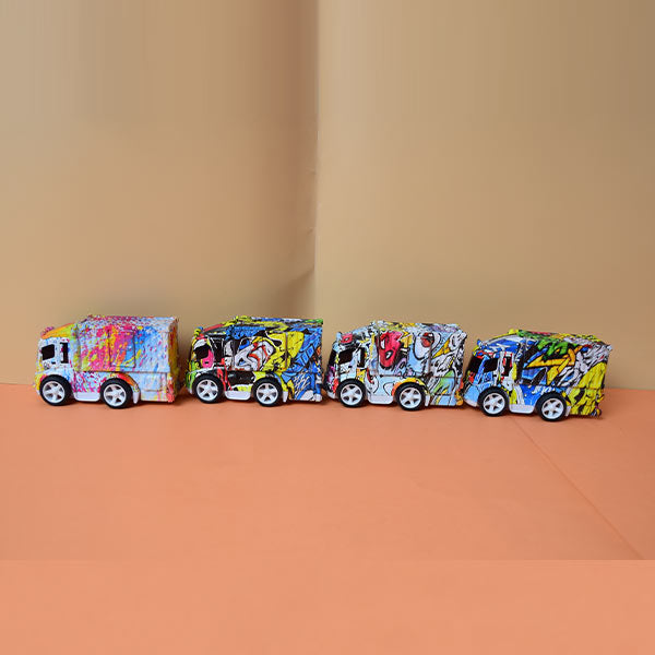 Alloy Diecast Pull Back Inertia Slide Truck With Rainbow Colors (Price for 1 piece)