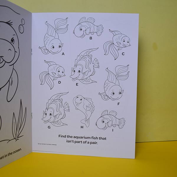 Coloring Pages of Cute Ocean Animals for Girls and Boys, Fish & Underwater Sea Animals to Color for Kids.