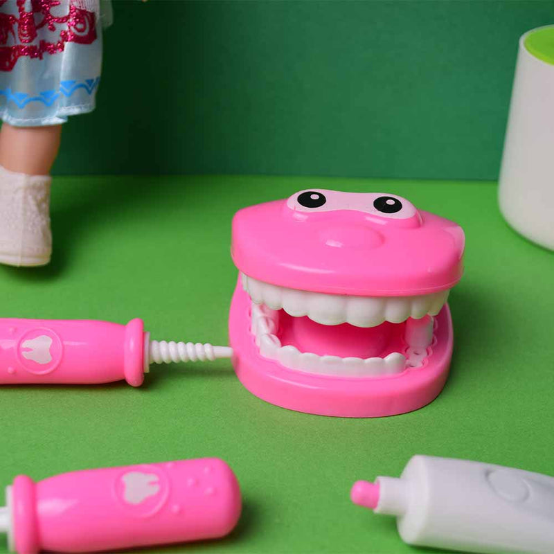 Princess Doll Doctor Dentist Check Teeth Model Set Medical Kit Educational Role Pretend Play Simulation Toy for Babies Kids Play.