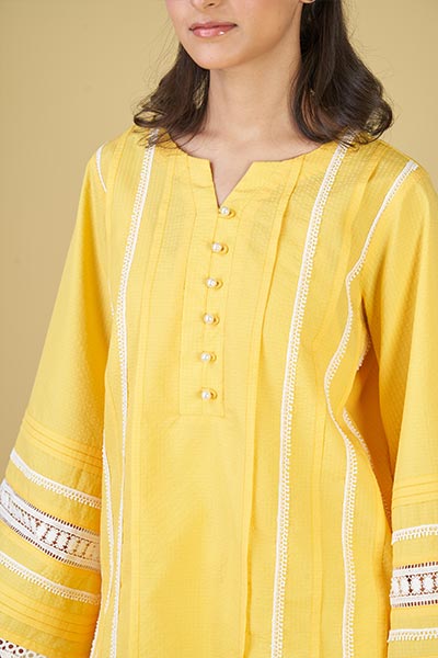 Naples Yellow Basic Kurta