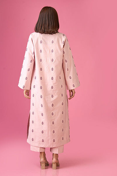 Pink Hand Block Printed Dress