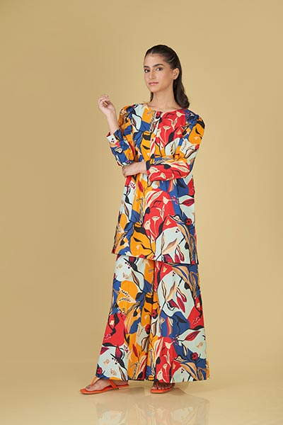 Multi Color Printed Lawn Dress