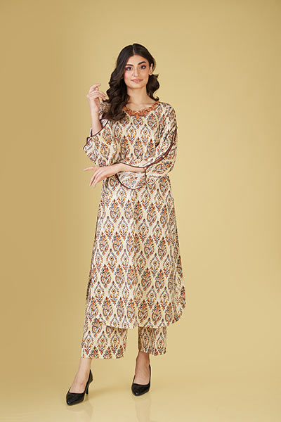 Multi Color Printed Lawn Dress