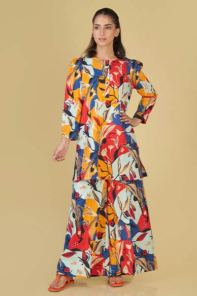 Multi Color Printed Lawn Dress