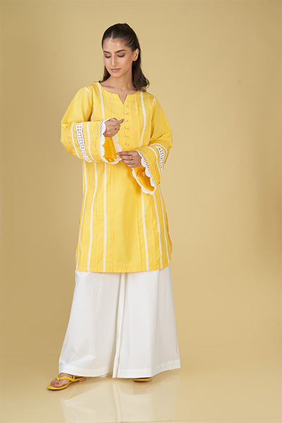 Naples Yellow Basic Kurta