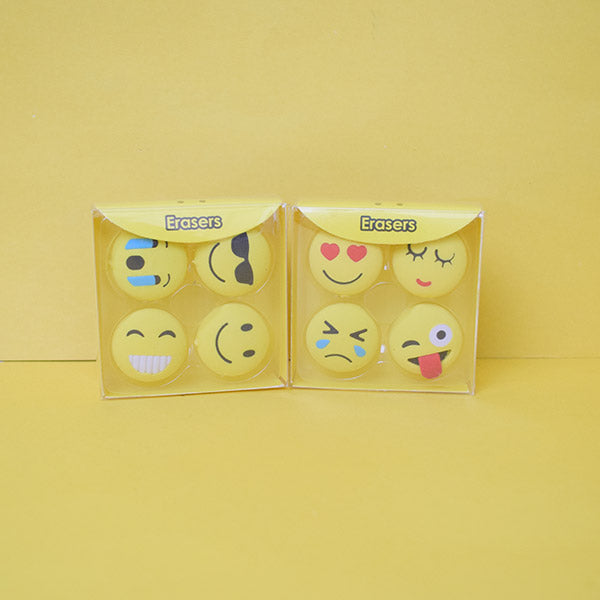 Smiley Emoji Rubber Pencil Eraser Cute School Kids Supplies Stationery Erasers Gift Prizes