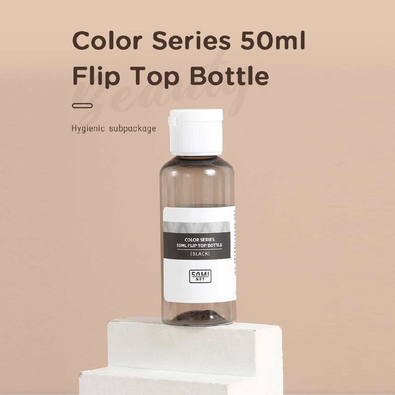 Color Series 50ml Flip Top Bottle (Black)