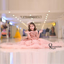 Pearls and 3d flowers bodice Shimmer and shine frock ( 6 to 8 Years)