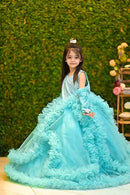 Ferozi Cap Style Frock  ( 5 to 7 Years)