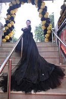 Black Elegant Long Tail Frock  ( Customised for all ages)
