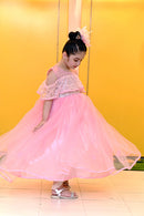 Pink Cap Style Frock  ( Customised for all ages)