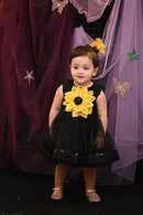 "Sun Flower" Princess Black Frock ( 2 to 3 Years)
