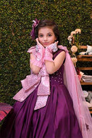 Plum Princess Frock ( 5 to 8 Years)