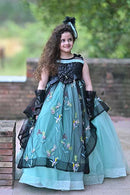 Black And Blue Forest Frock ( 4 to 6 Years)