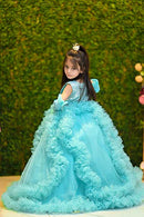 Ferozi Cap Style Frock  ( 5 to 7 Years)