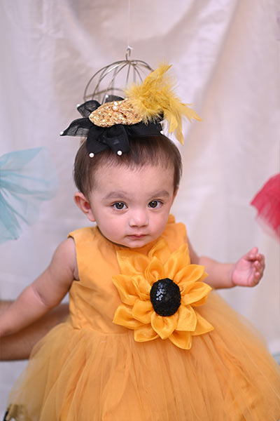 "Sun Flower" Princess Frock ( 1 to 3 Years)