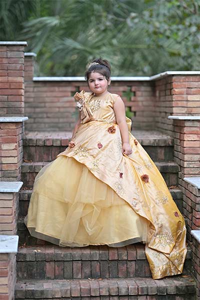 "Shaham Gold Dress" ( 5 to 8 Years)
