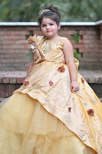 "Shaham Gold Dress" ( 5 to 8 Years)