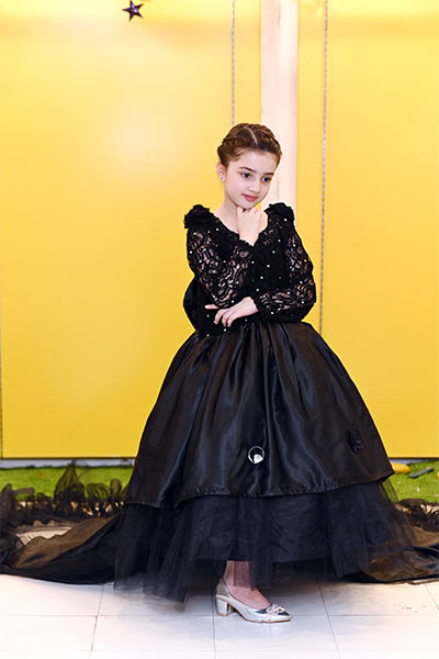 Black Elegant Long Tail Frock  ( Customised for all ages)