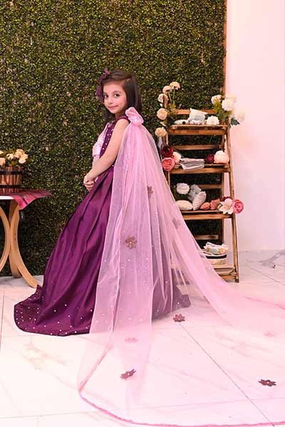 Plum Princess Frock ( 5 to 8 Years)