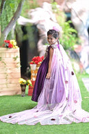 Plum Princess Frock ( 5 to 8 Years)