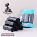 Thicken flat top garbage bag (20 Count*3 Bags) (Black)