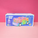 Multifunctional Toy Bus with Mechanical Gears Simulation, Transparent Body,3D Flashing Lights.