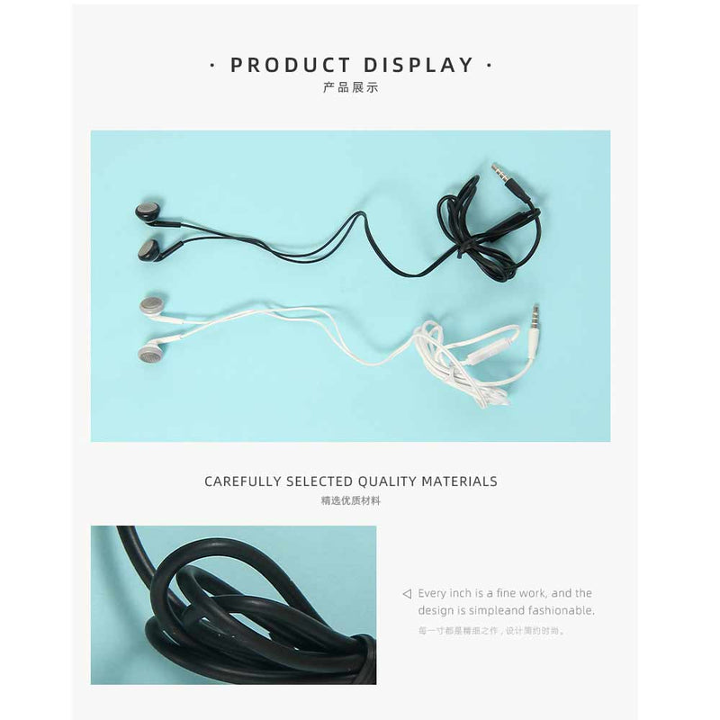Spliced Flat In-ear Wired Earbuds with 3.5mm Plug