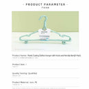 41 Cm Plastic Coating Clothes Hanger with Hooks and Nonslip Bars (8-Pack)