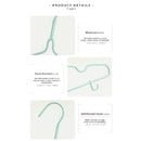 41 Cm Plastic Coating Clothes Hanger with Hooks and Nonslip Bars (8-Pack)