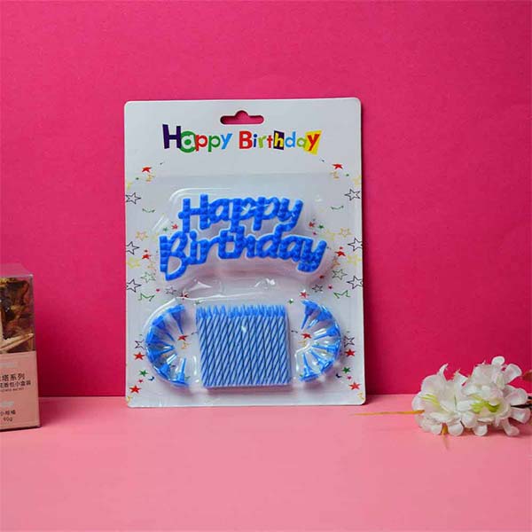 Birthday Candles (12 Pcs) With Happy Birthday Cake Topper. Celebrate Your Special Day.